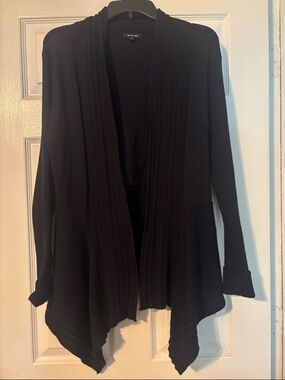 Verve Ami Navy Open-Front Draped Cardigan